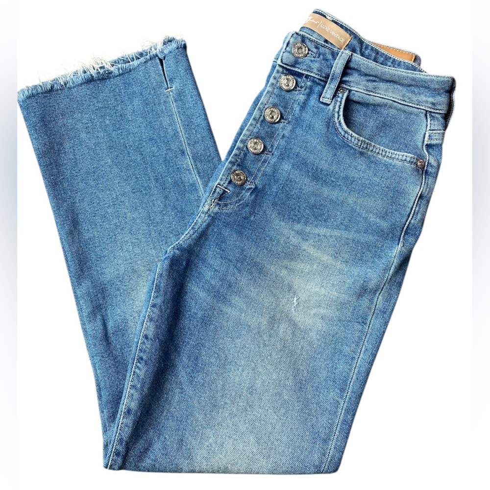 7 For All Mankind Women's Vintage Ultra High Rise Slim Kick Jeans Size 27 - Picture 3 of 15